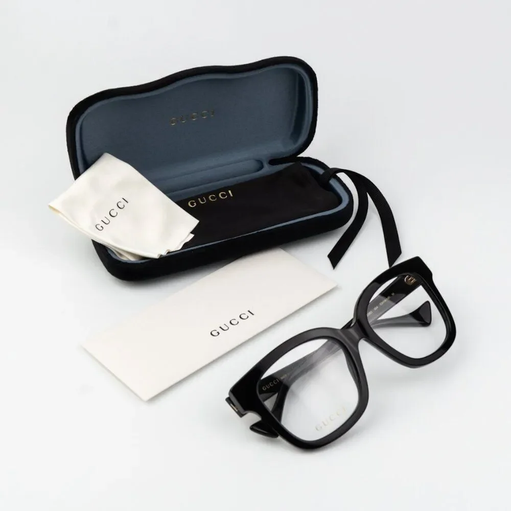 Gucci Men Eyeglasses Black Square GG1258O 004 BRAND NEW